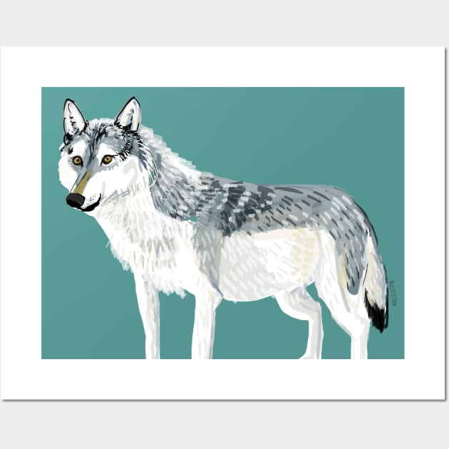 Totem Alberta Wolf Wall Art by belettelepink